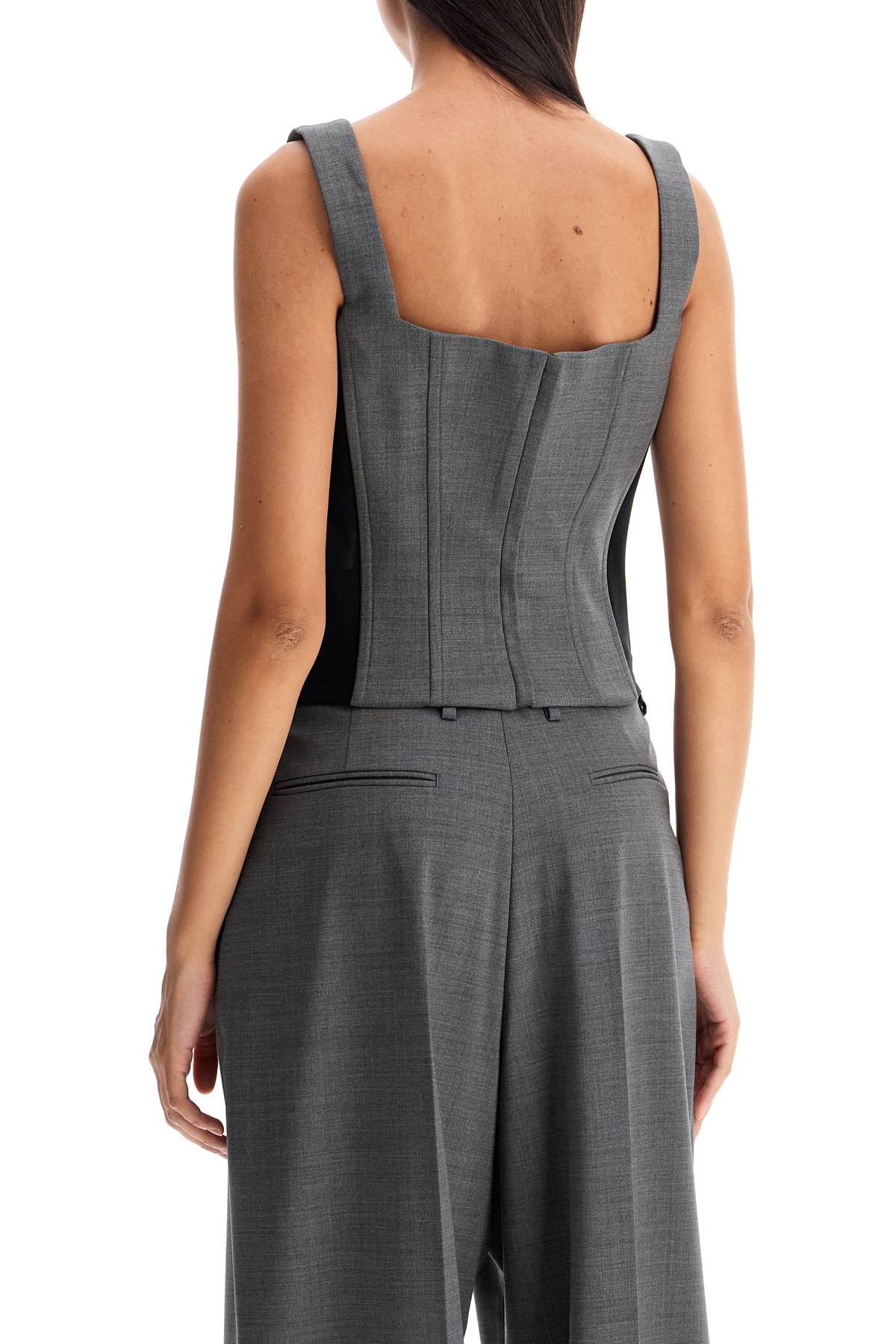 Giuseppe Di Morabito stretch wool corset top with nine words Topwear Giuseppe Di Morabito