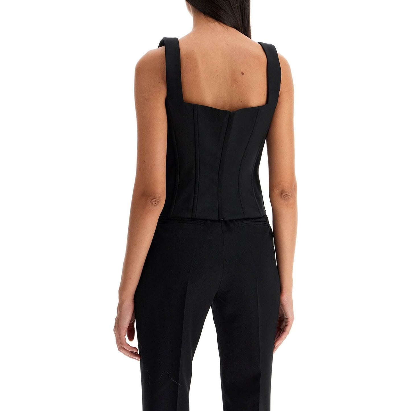 Giuseppe Di Morabito stretch wool corset top with nine words Topwear Giuseppe Di Morabito