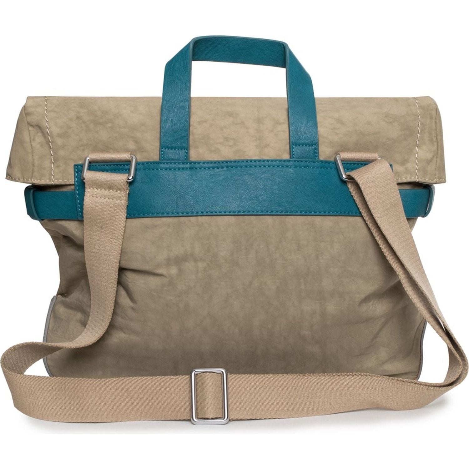 Front view with bag zipped and handles upright.