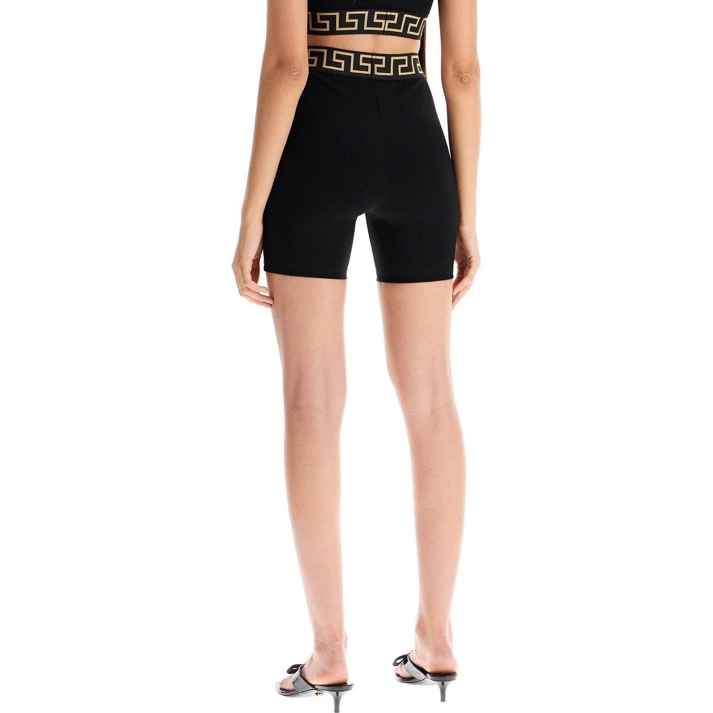 Versace "sporty shorts with greek band Short trousers Versace