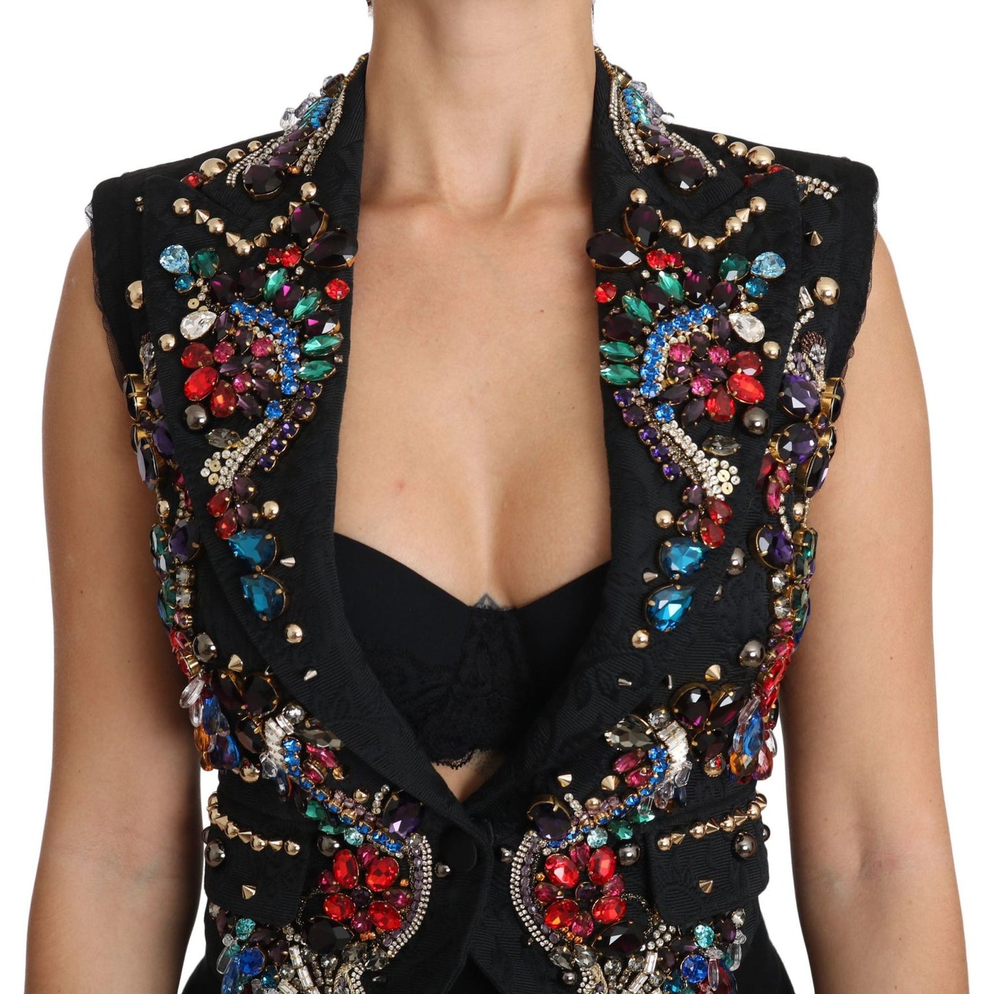 Dolce & Gabbana Enchanted Sicily Crystal-Embellished Vest Dolce & Gabbana