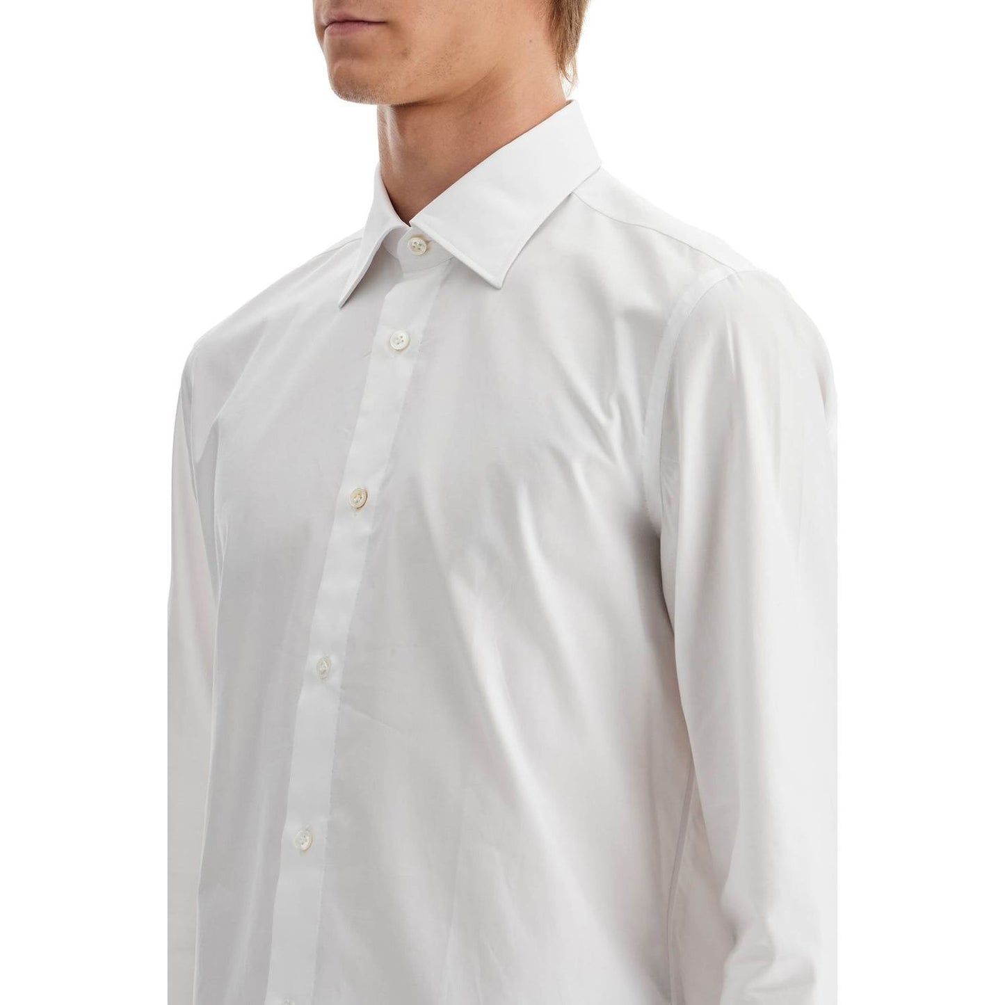 VINCENZO DI RUggIERO slim fit twill shirt for men Shirts VINCENZO DI RUggIERO