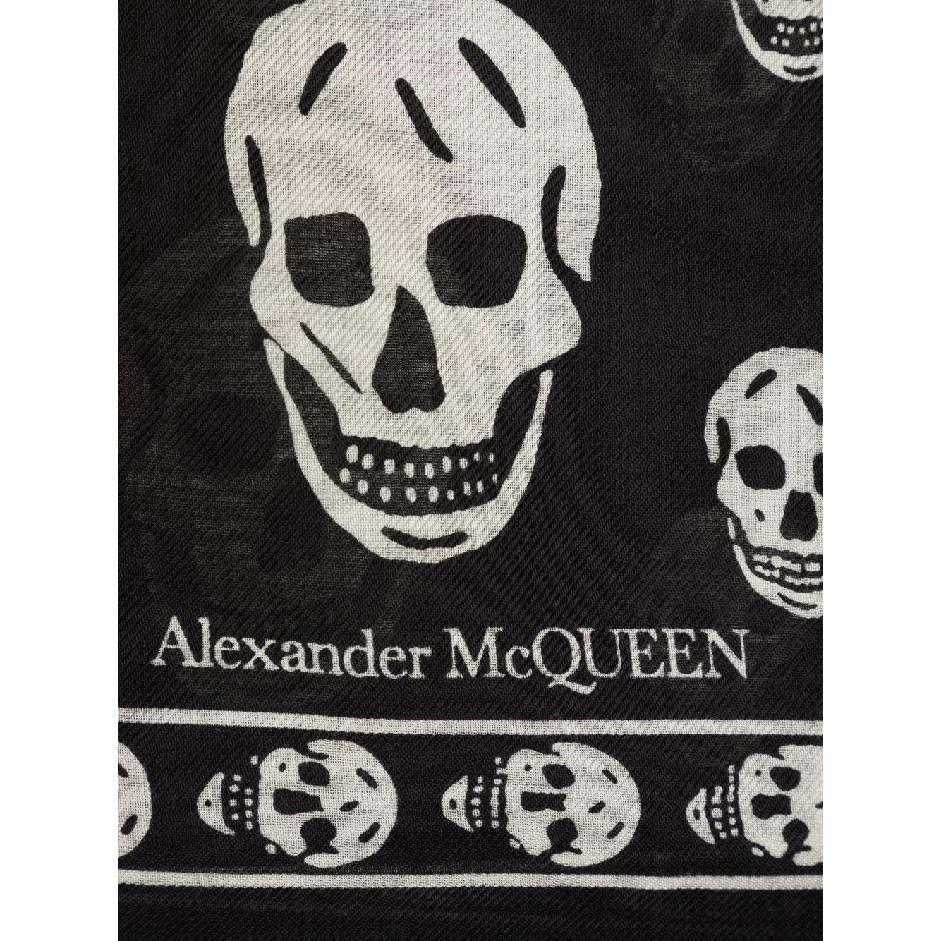 Alexander McQueen Scarfs Black Scarves Hats & Gloves Alexander Mcqueen