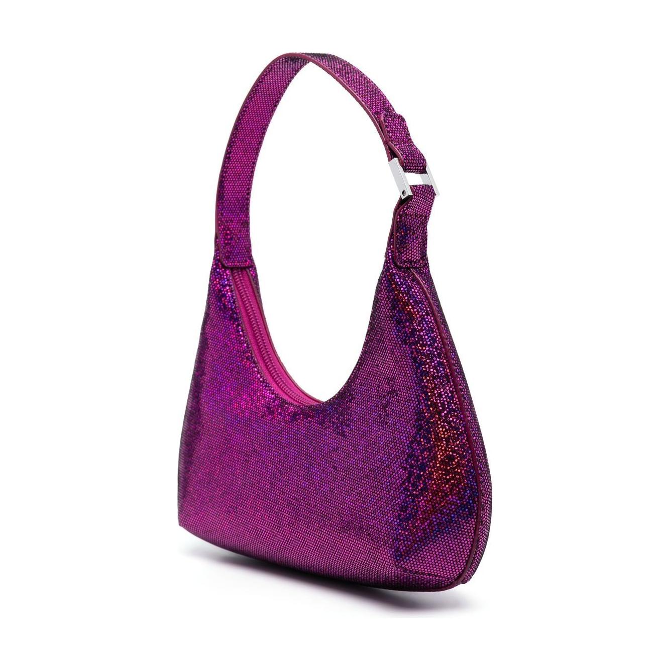 BY FAR glitter-detail shoulder bag Fuchsia Shoulder By Far Pre