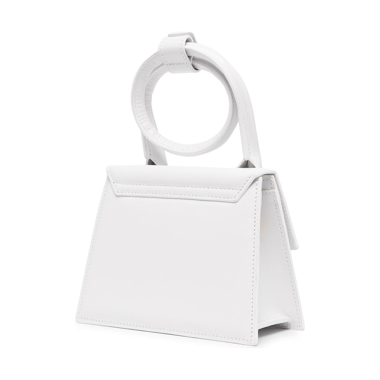 JACQUEMUS leather Le Chiquito Noeud Bag White Handbag JACQUEMUS