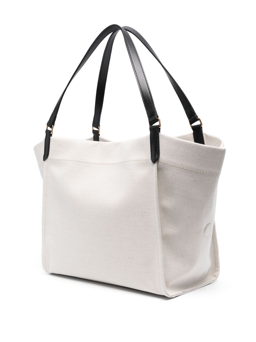 Front view with bag zipped and handles upright.