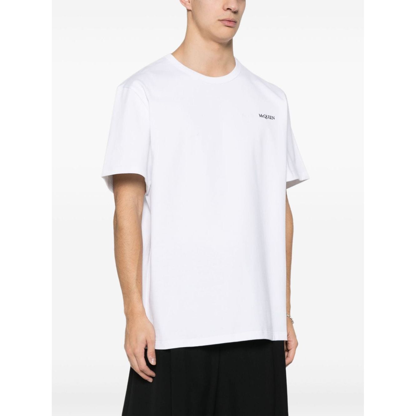 Alexander McQueen T-shirts and Polos White Topwear Alexander Mcqueen