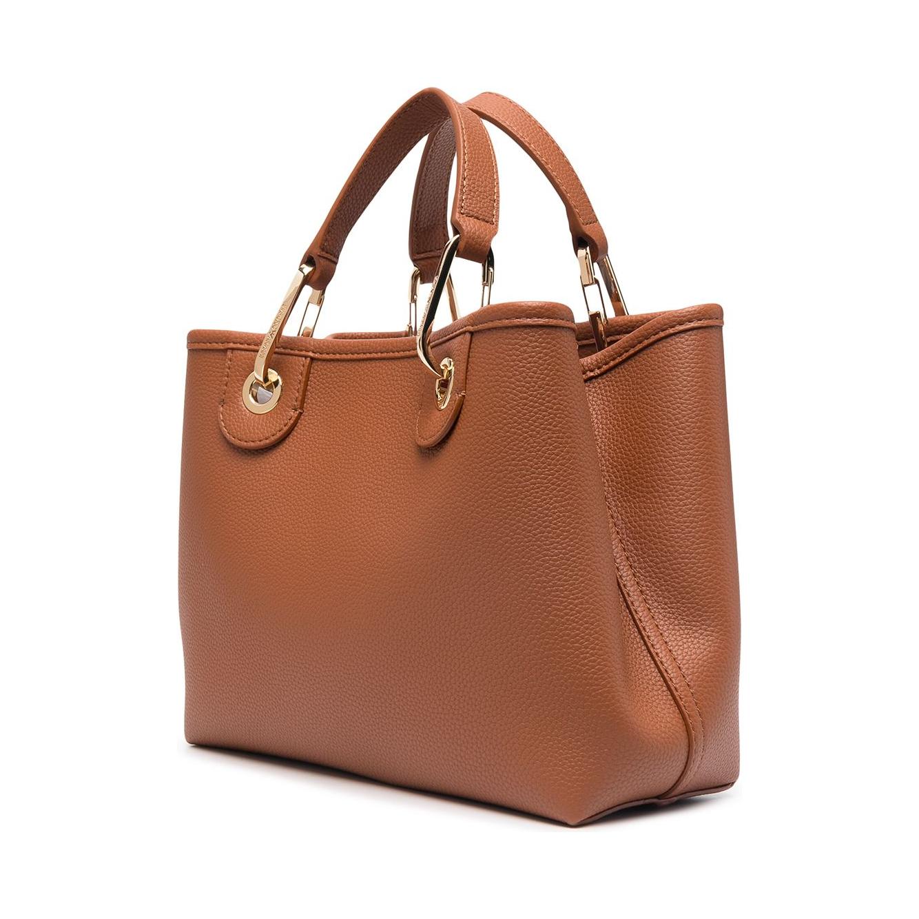 EMPORIO ARMANI CAPSULE Bags.. Leather Brown Shopper Emporio Armani