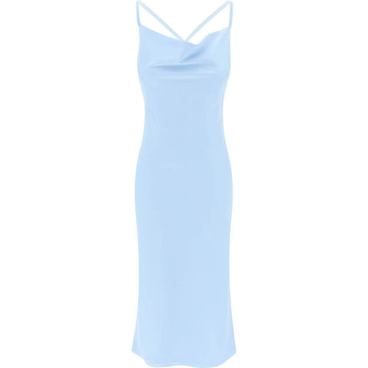 Rotate satin midi slip dress for a