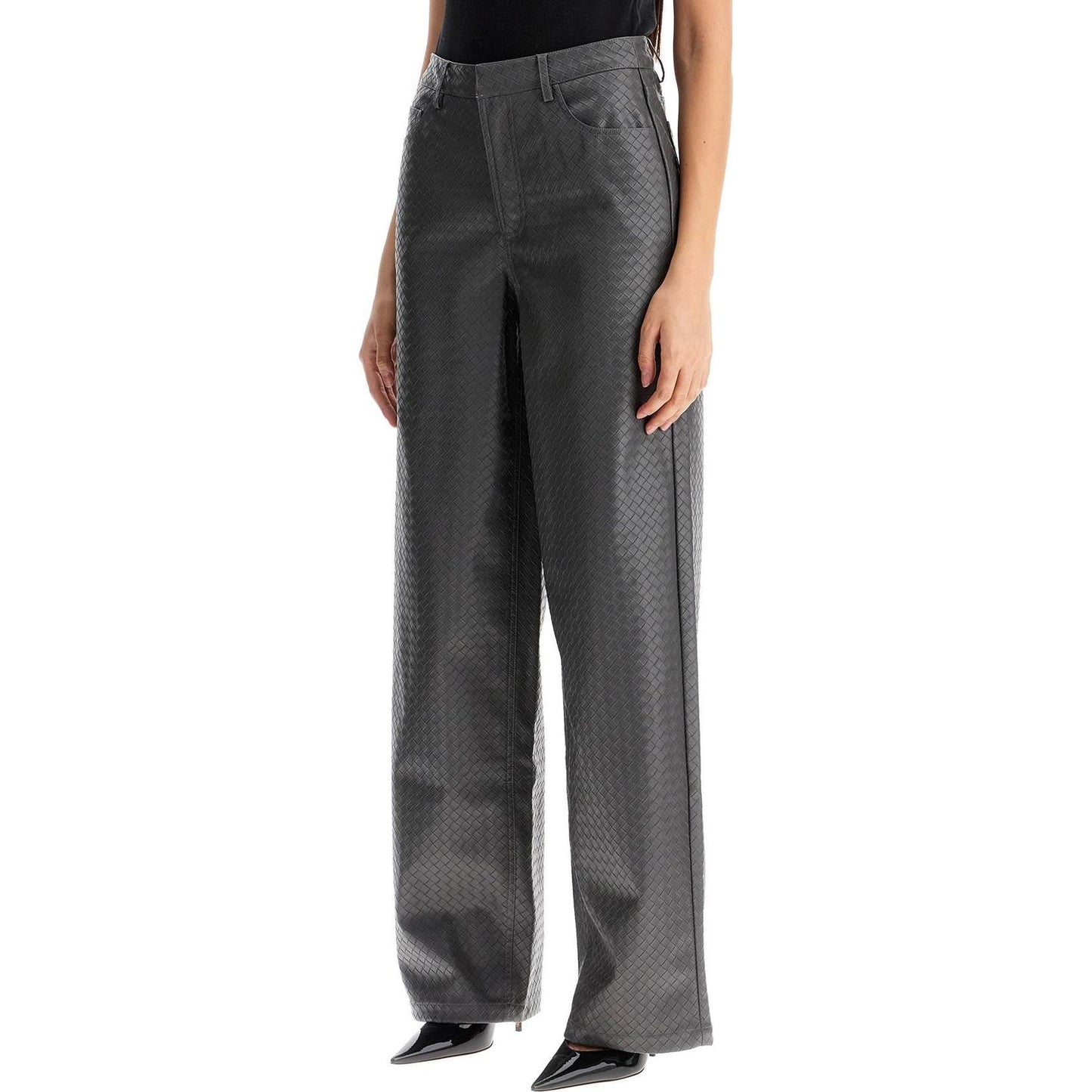 Rotate wide woven patterned trousers Trousers Rotate