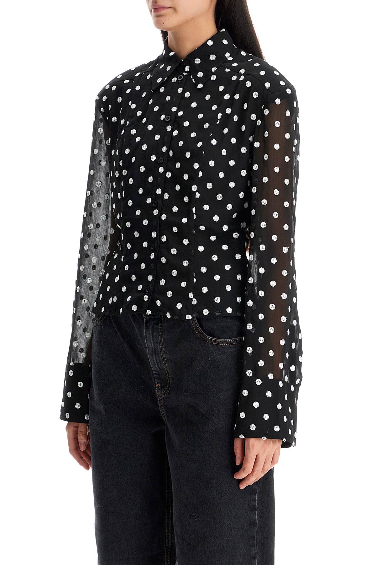 Rotate chiffon blouse with sequins Topwear Rotate