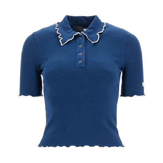 Rotate fitted polo shirt with contrasting hems Topwear Rotate