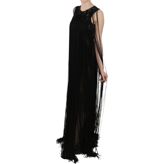 John Richmond Sheer Sequined Maxi Elegance Dress John Richmond