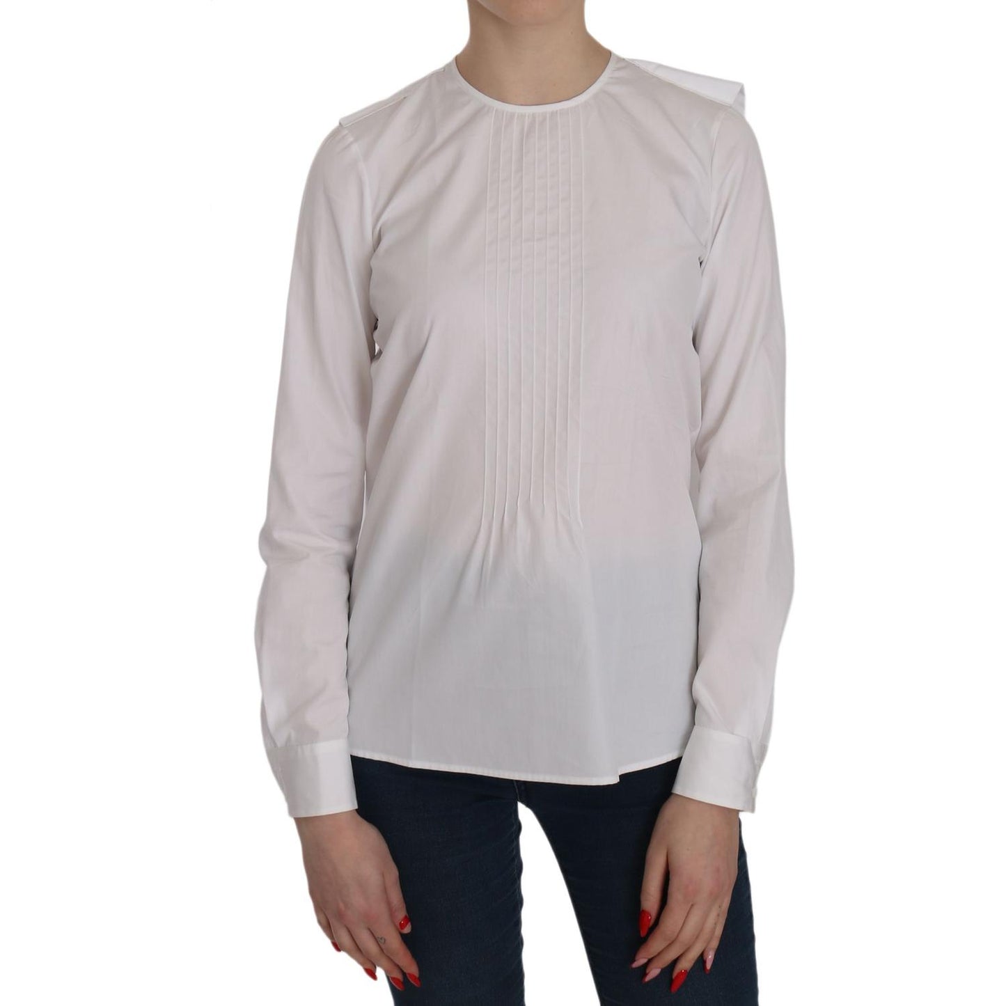 Dsquared² Elegant White Cotton Crew Neck Top Dsquared²