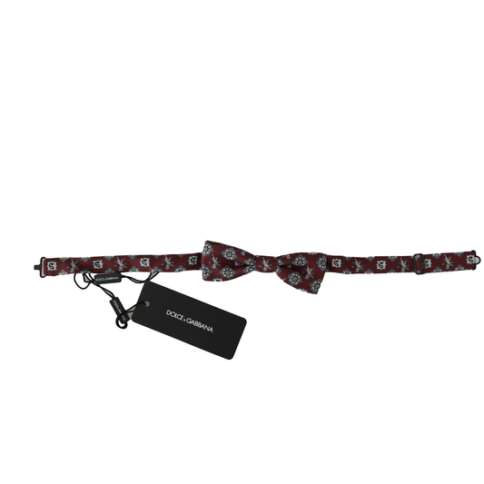 Dolce & Gabbana Elegant Bordeaux Silk Bow Tie Bow Tie Dolce & Gabbana