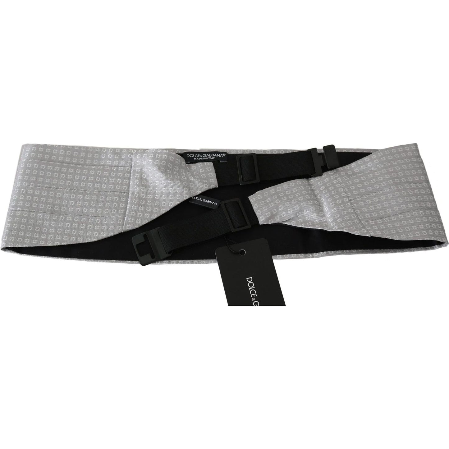 Dolce & Gabbana Elegant Gray Silk Cummerbund Dolce & Gabbana