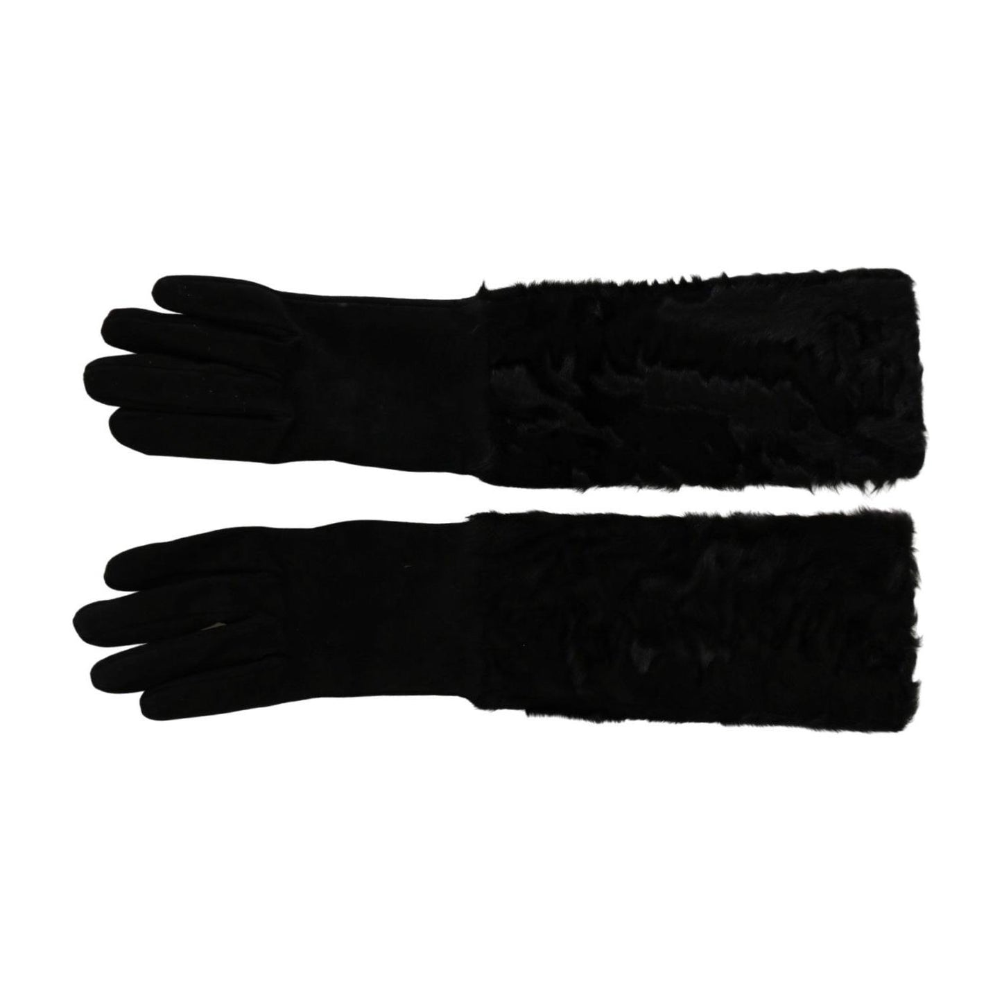 Dolce & Gabbana Elegant Elbow Length Suede Gloves Dolce & Gabbana