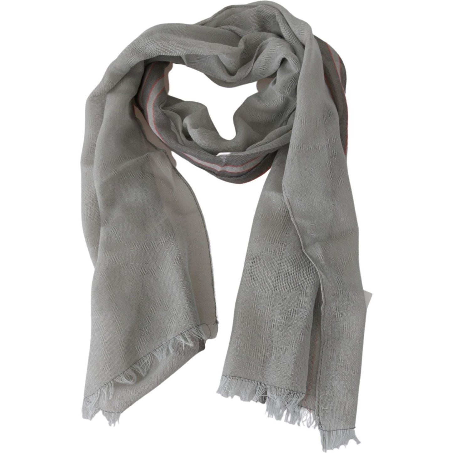 Costume National Elegant Gray Cotton Men's Scarf Scarves Costume National