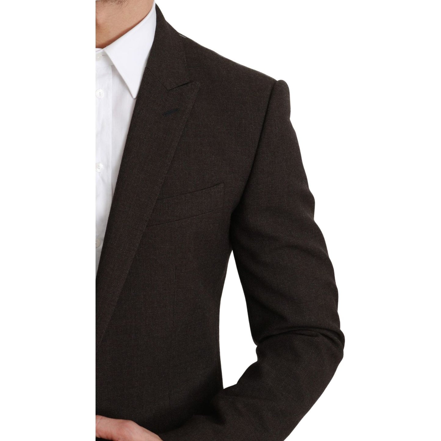 Dolce & Gabbana Elegant Brown Virgin Wool Martini Blazer Dolce & Gabbana