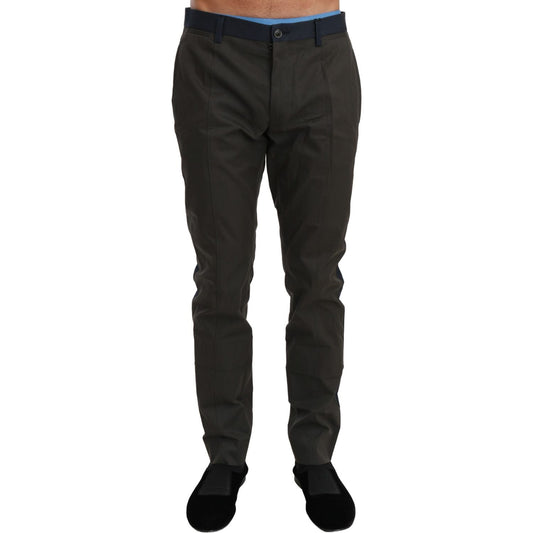 Dolce & Gabbana Elegant Slim Fit Striped Casual Pants Dolce & Gabbana