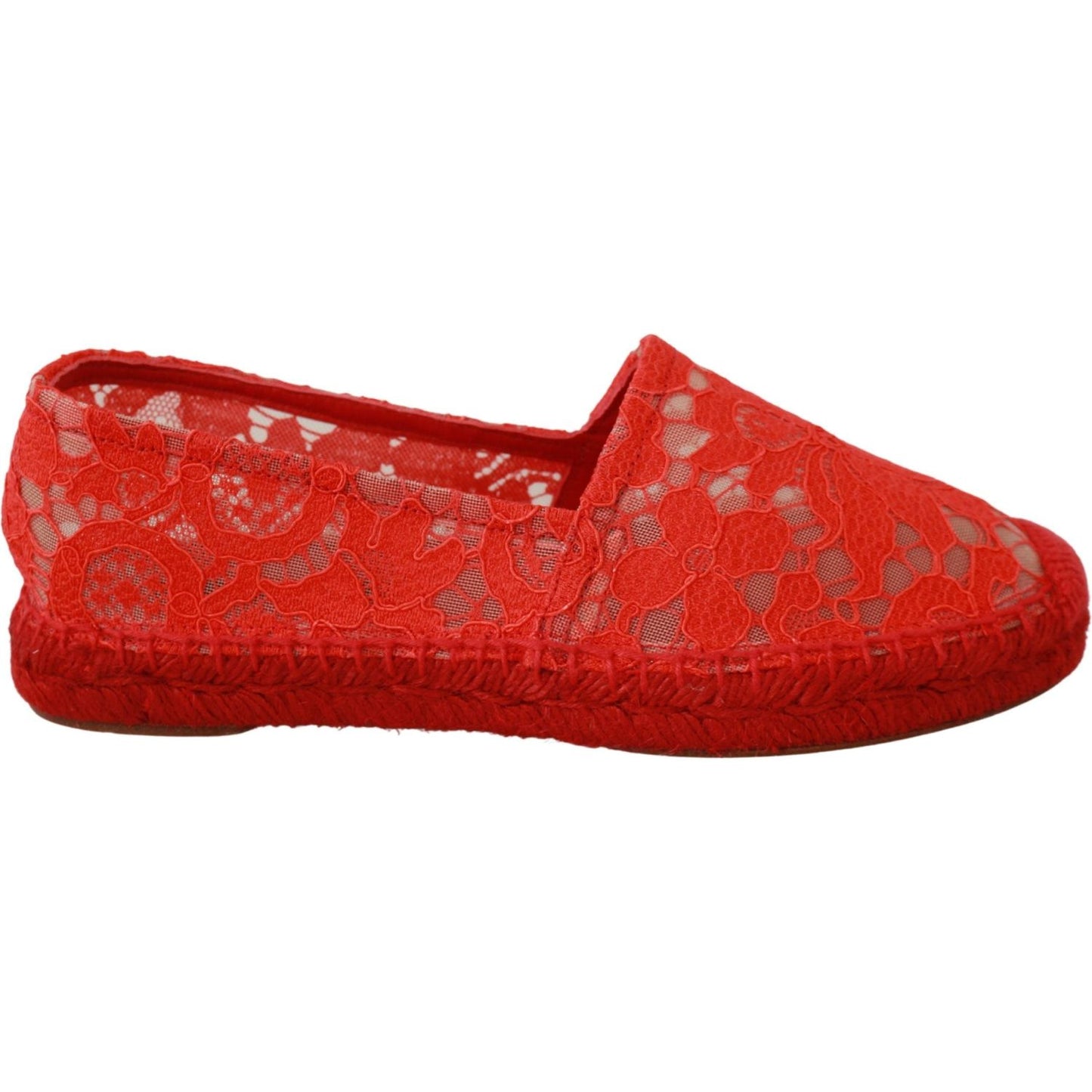 Dolce & Gabbana Red Viscose Espadrilles Flat Shoes Dolce & Gabbana