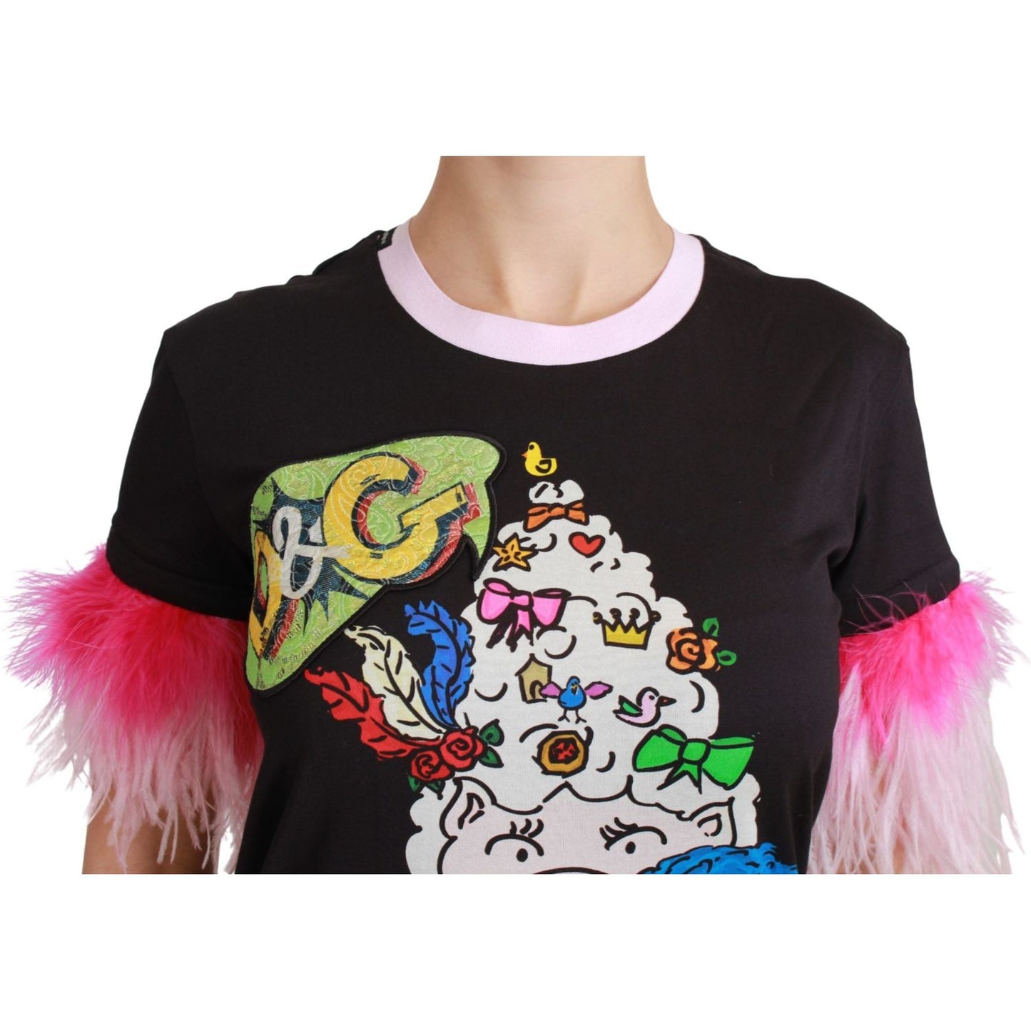 Dolce & Gabbana Chic Crewneck Year of the Pig Motif Tee Dolce & Gabbana