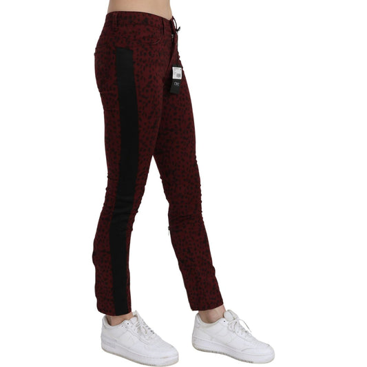 Costume National Bordeaux Slim Fit Designer Jeans Costume National