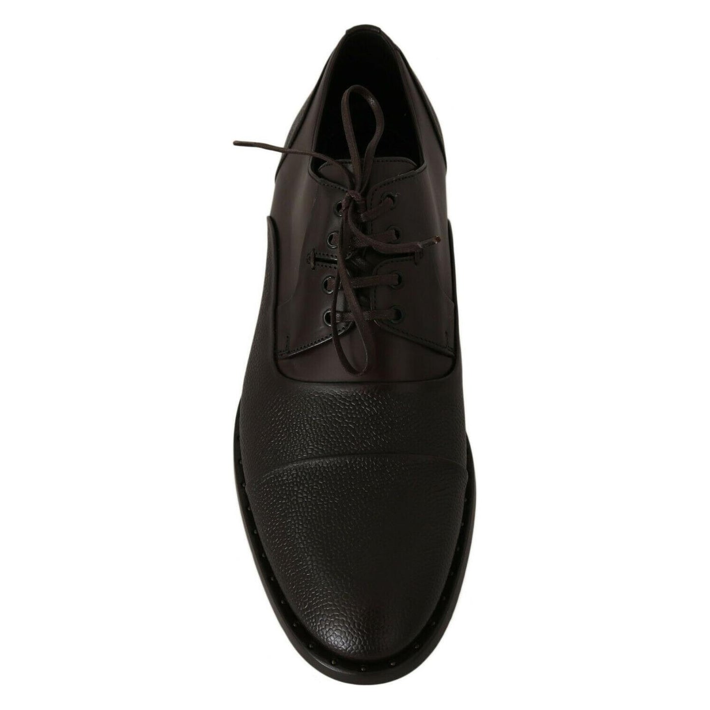 Dolce & Gabbana Elegant Brown Leather Formal Lace-ups Dolce & Gabbana