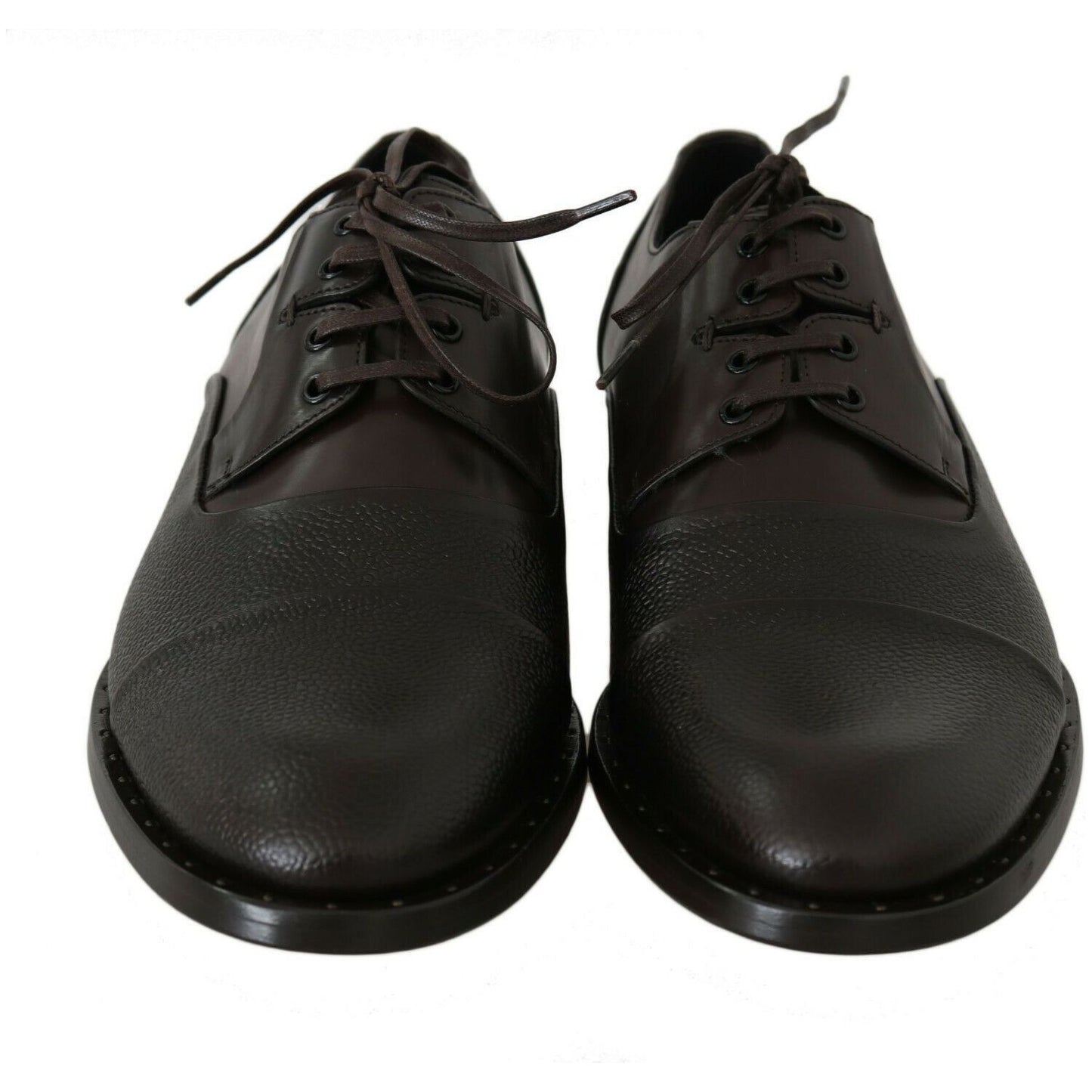 Dolce & Gabbana Elegant Brown Leather Formal Lace-ups Dolce & Gabbana