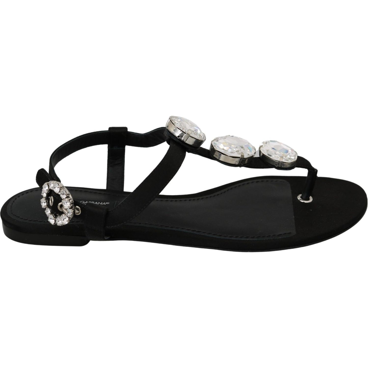 Dolce & Gabbana Elegant Crystal-Embellished Silk Sandals Dolce & Gabbana