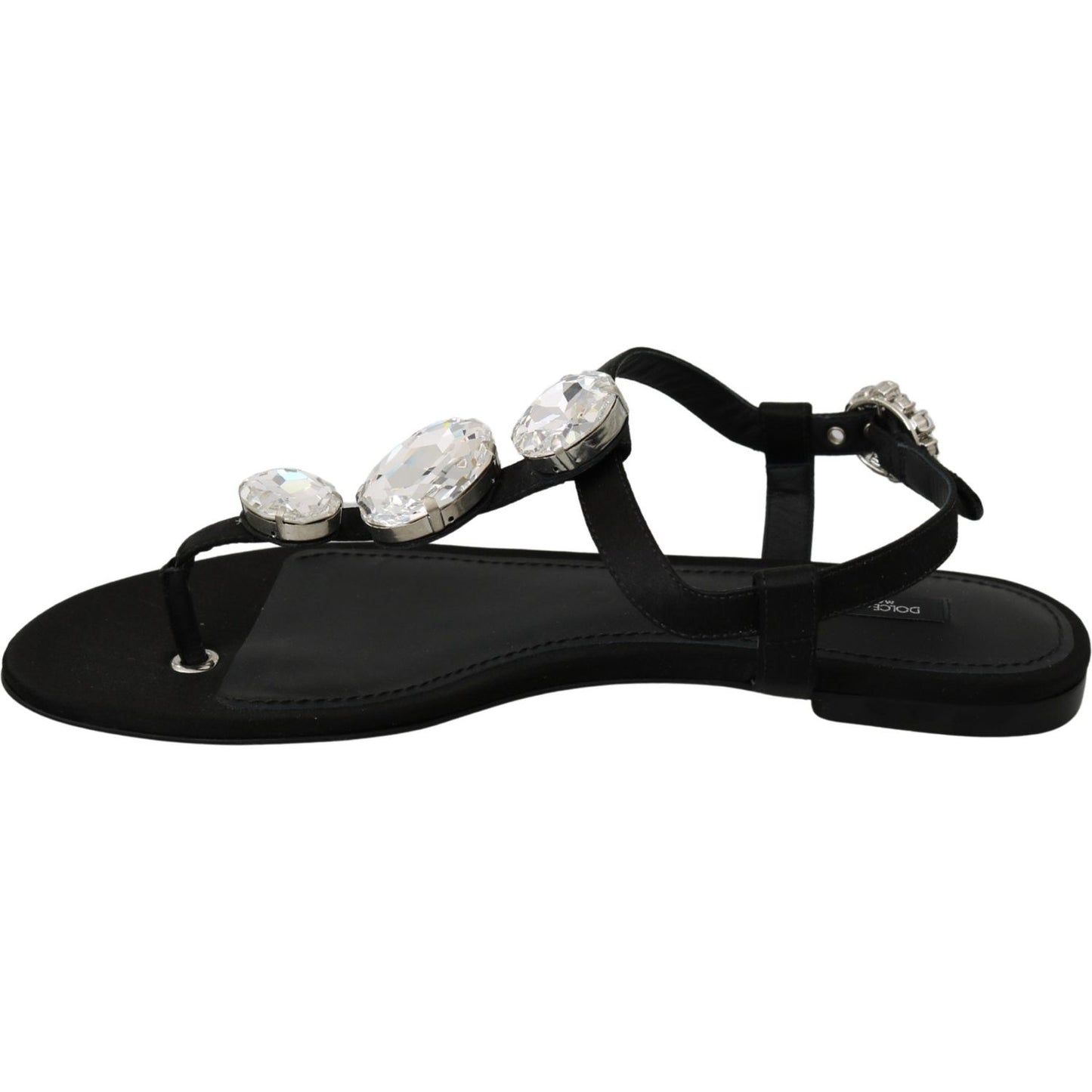 Dolce & Gabbana Elegant Crystal-Embellished Silk Sandals Dolce & Gabbana