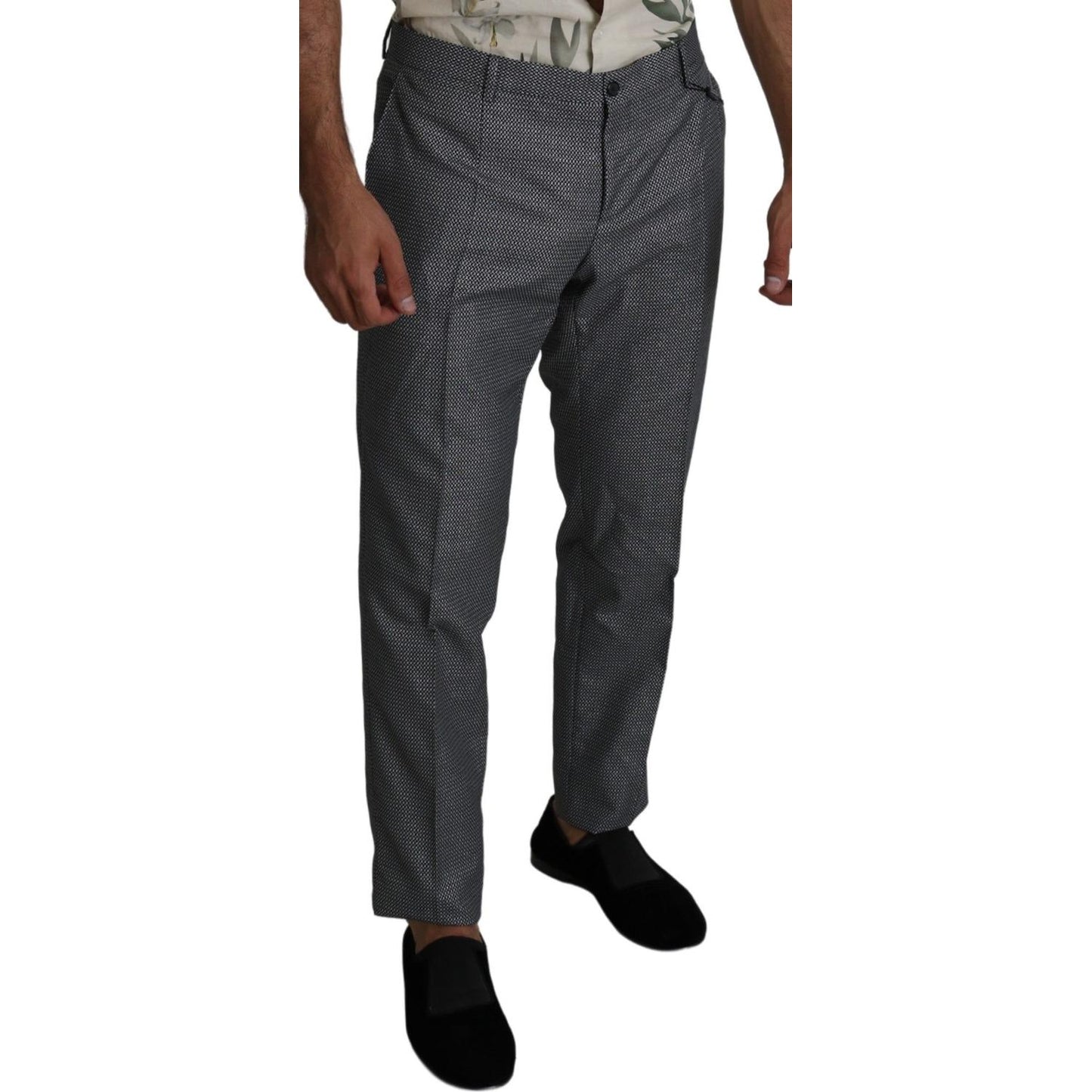 Dolce & Gabbana Elegant Gray Slim Fit Dress Trousers Dolce & Gabbana