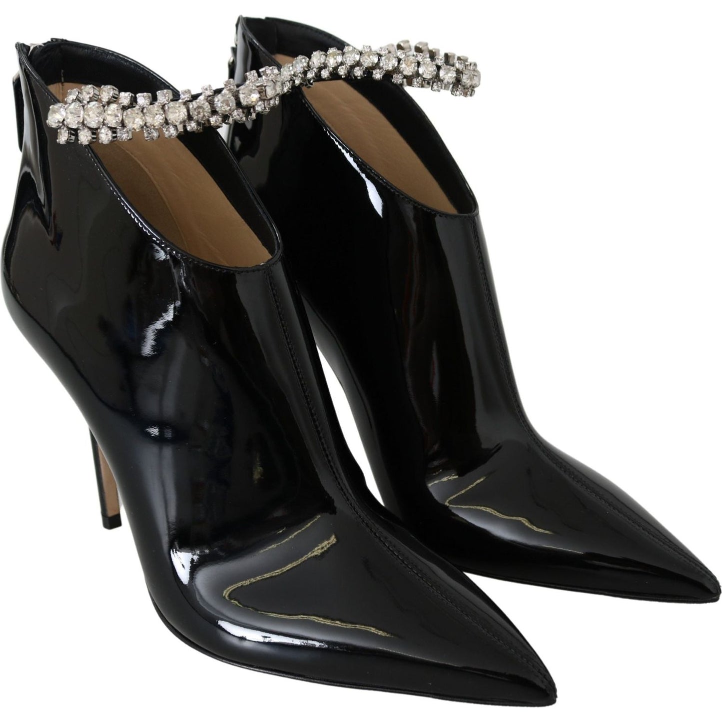 Jimmy Choo Elegant Black Patent Heeled Boots Jimmy Choo