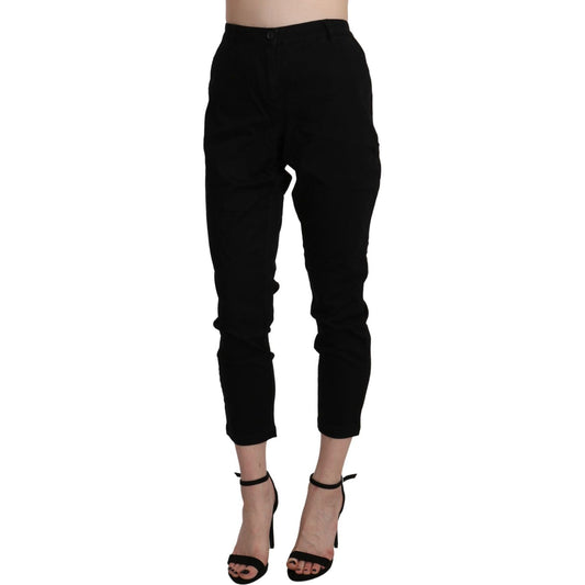 Acht Chic High Waist Cropped Black Jeans Jeans & Pants Acht