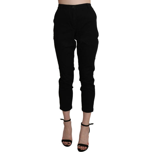 Acht Chic High Waist Cropped Black Jeans Jeans & Pants Acht