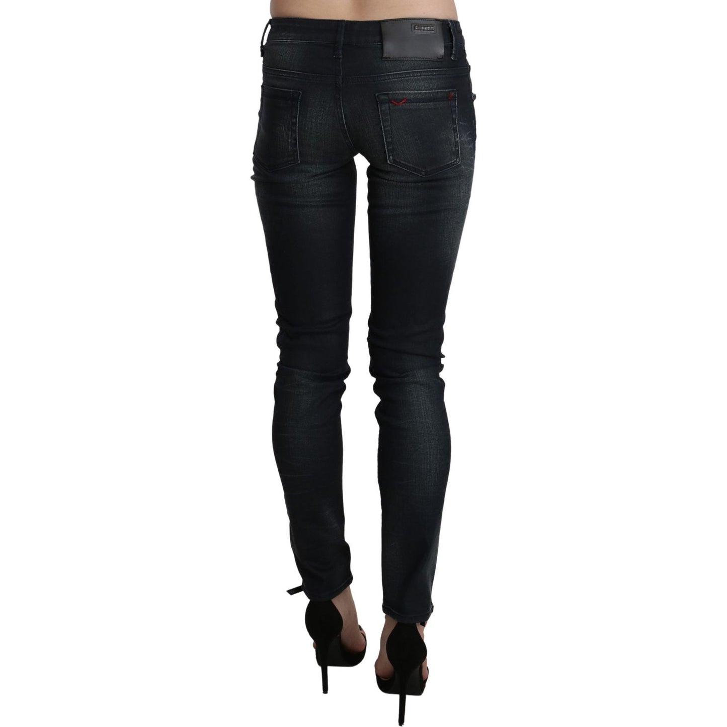 Acht Elegant Low Waist Skinny Black Jeans Jeans & Pants Acht