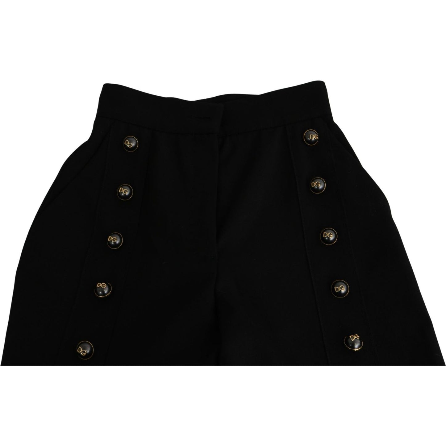 Dolce & Gabbana Elegant High Waist Wide Leg Virgin Wool Trousers Jeans & Pants Dolce & Gabbana