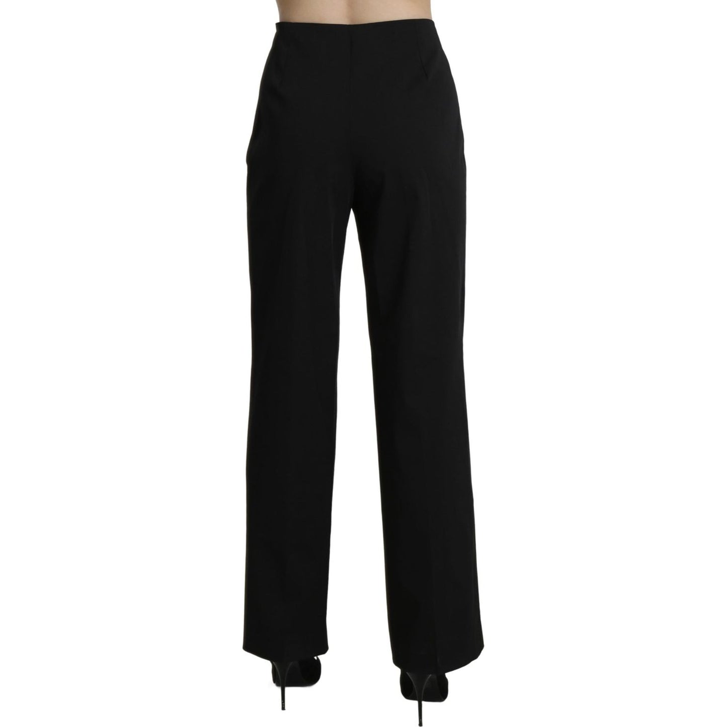 BENCIVENGA Elegant High Waist Straight Black Pants Jeans & Pants BENCIVENGA