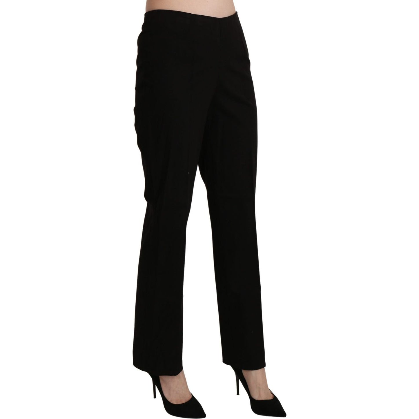 BENCIVENGA Elegant High Waist Straight Black Pants Jeans & Pants BENCIVENGA