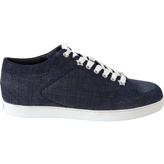 Jimmy Choo Chic Slip-On Blue Denim Suede Sneakers Jimmy Choo