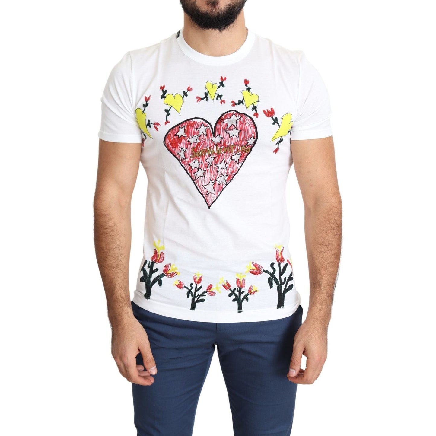 Dolce & Gabbana Chic Saint Valentine Print Crew Neck T-Shirt Dolce & Gabbana