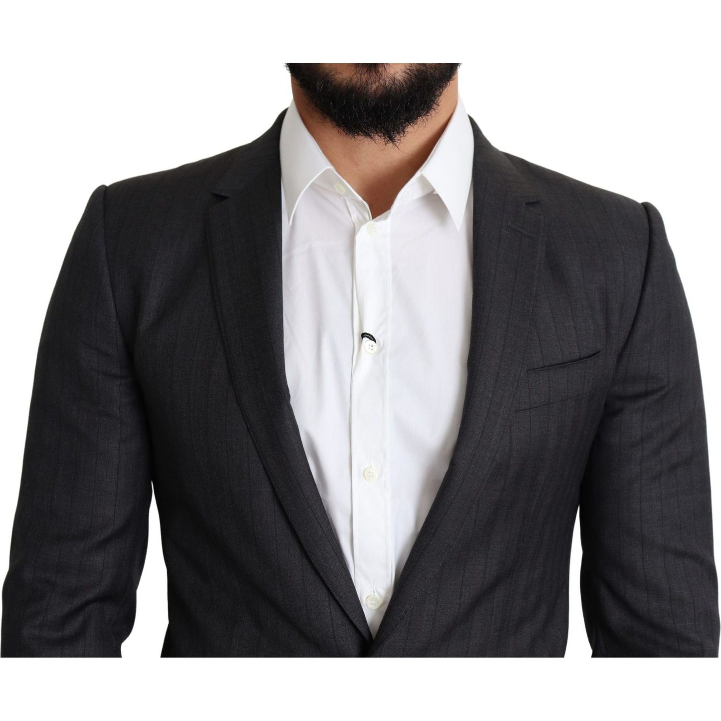 Dolce & Gabbana Elegant Black Virgin Wool Martini Blazer Dolce & Gabbana