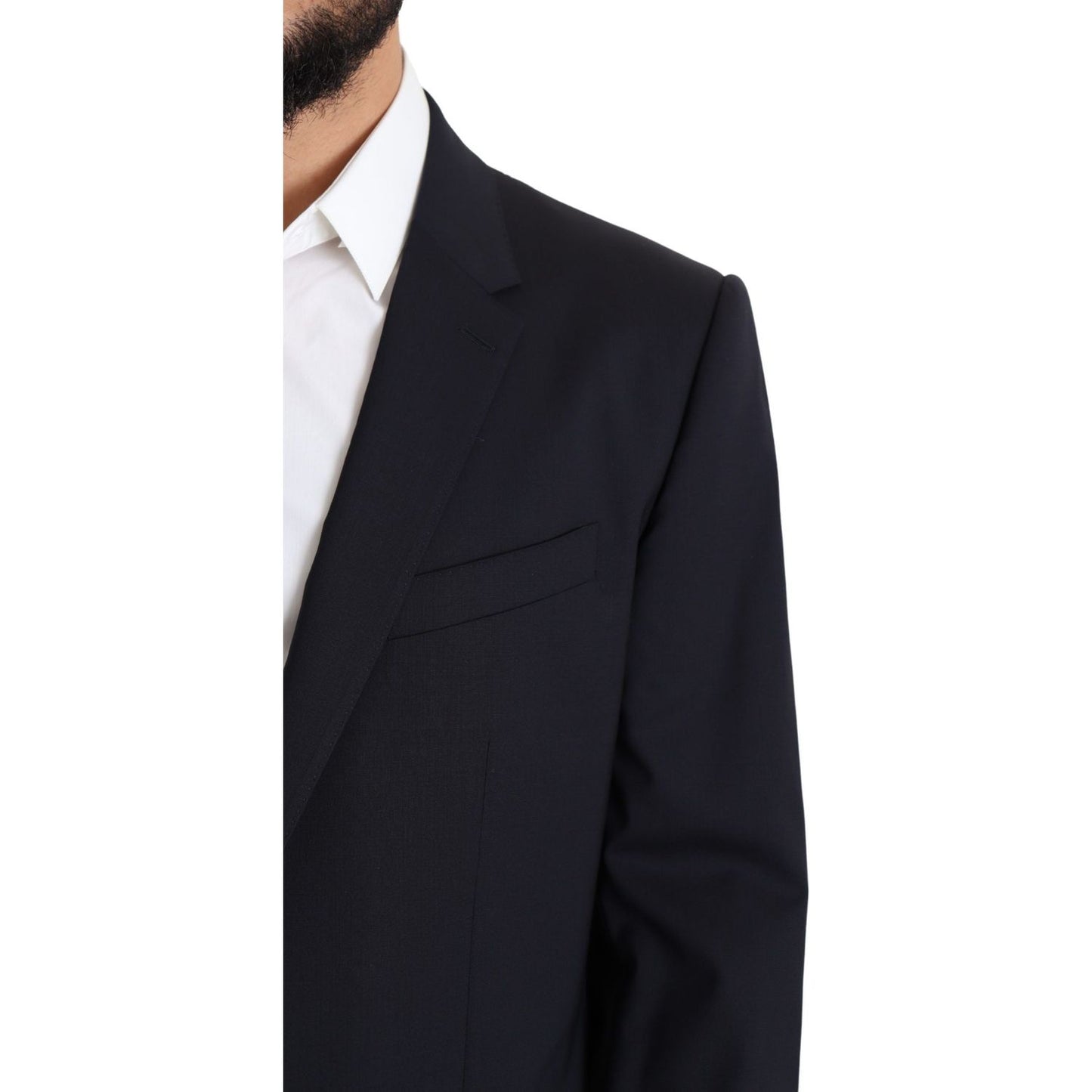 Dolce & Gabbana Exquisite Black Wool Stretch Martini Blazer Dolce & Gabbana