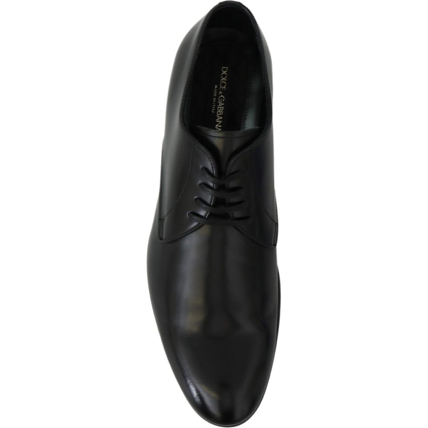 Dolce & Gabbana Elegant Black Leather Derby Shoes Dolce & Gabbana