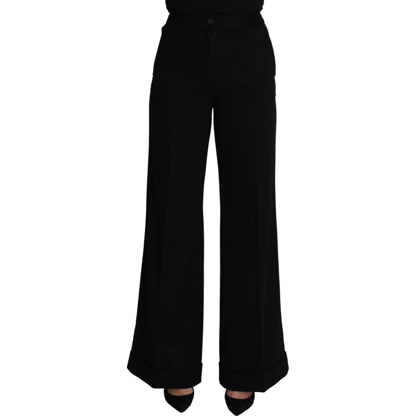 Dolce & Gabbana Elegant Cashmere Wide Leg Trousers Jeans & Pants Dolce & Gabbana