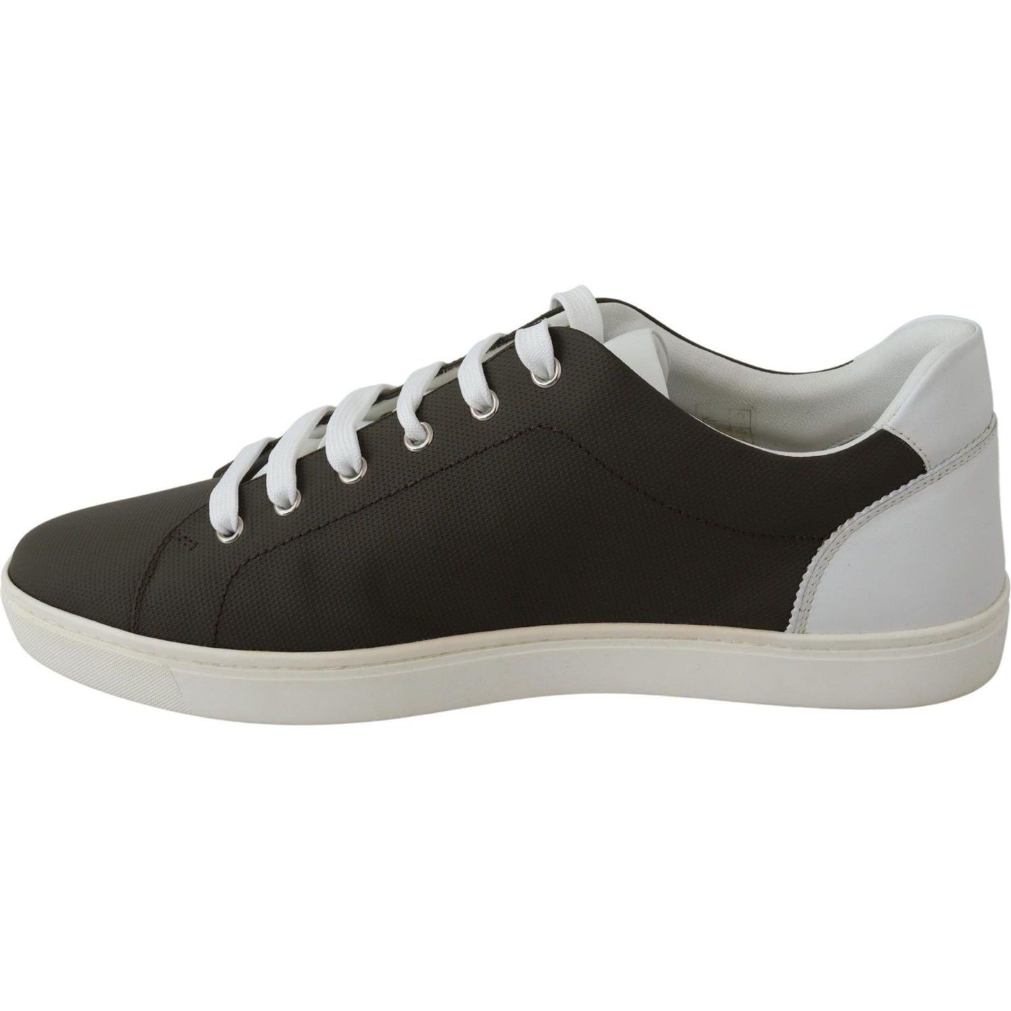 Dolce & Gabbana Sleek White Leather Low Top Sneakers Dolce & Gabbana