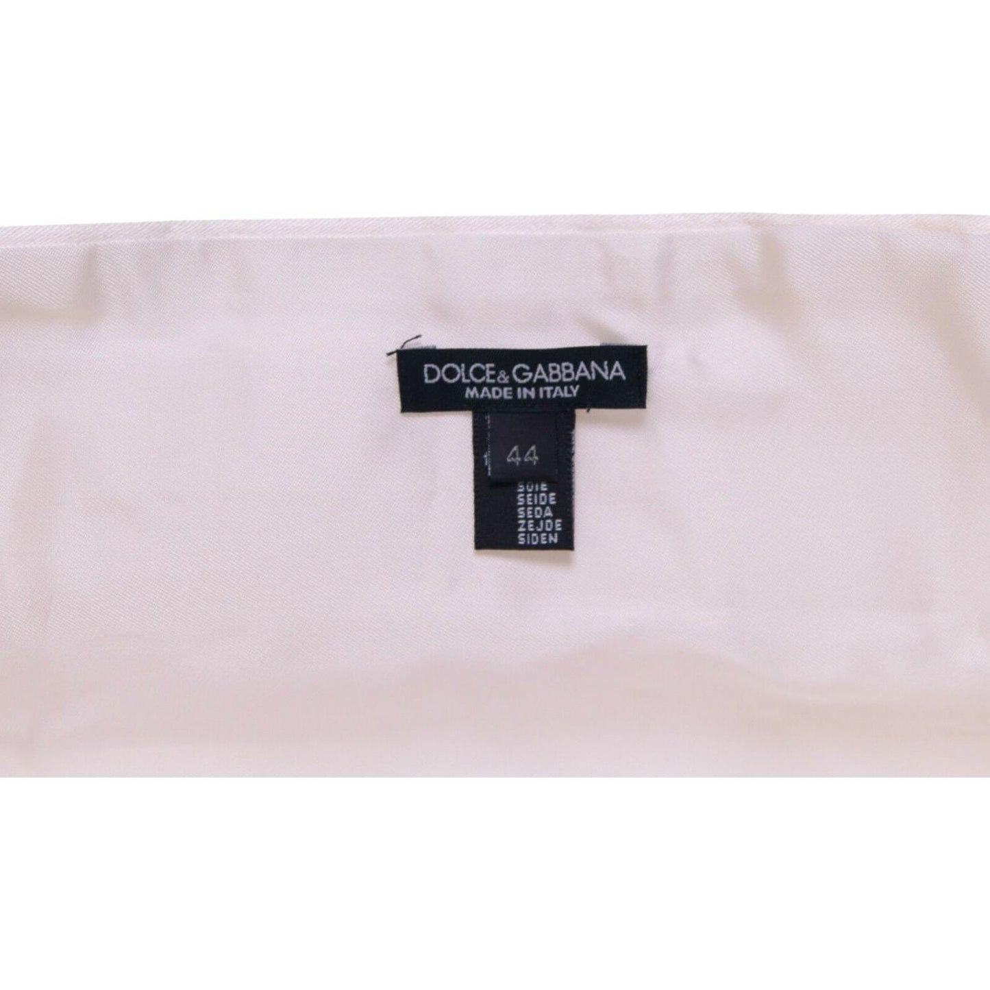 Dolce & Gabbana Elegant White Silk Cummerbund Dolce & Gabbana