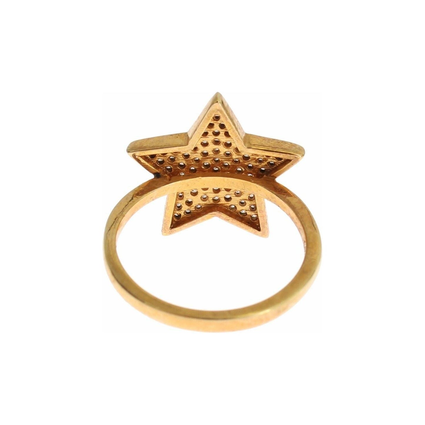 Nialaya Elegant Gold-Plated Sterling Silver Ring with CZ Crystals Ring Nialaya