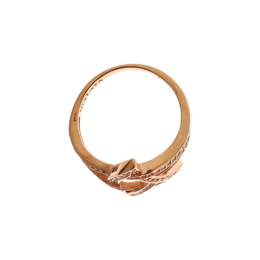 Nialaya Pink Gold Plated Silver CZ Crystal Ring Ring Nialaya