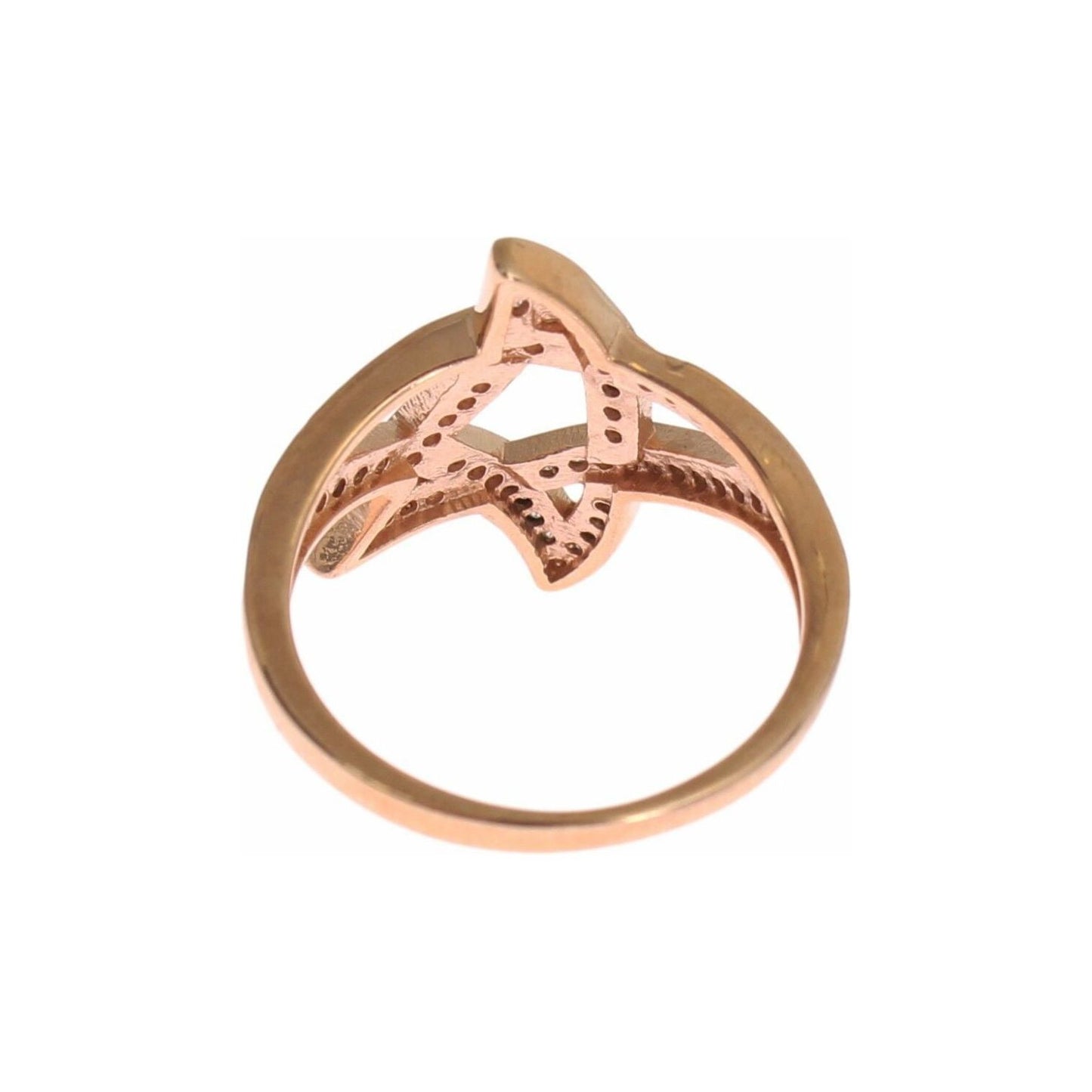 Nialaya Pink Gold Plated Silver CZ Crystal Ring Ring Nialaya